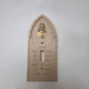 Vintage Bless This House Light Switch Cover 1960s